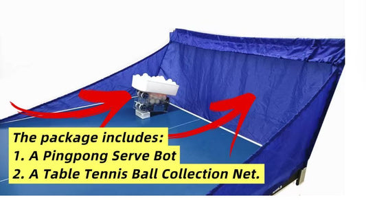 Pingpang serve bot and Table tennis ball Collection Net